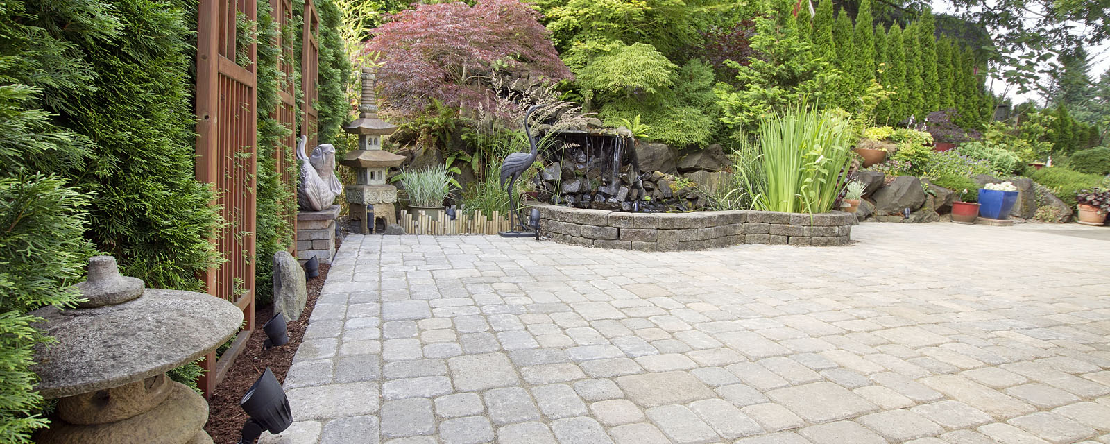 Backyard stone patios